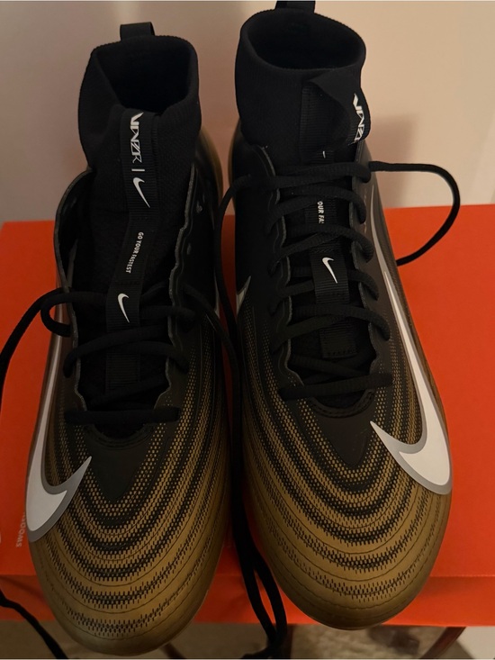 Nike Other - Nike Black and Metallic Gold Gradient High-Top Sneakers